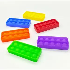 Ten Frame Pop Board, Fidget Toys for Classroom, Quiet Sensory Toys Bubble Poppers, Pop for Counting Math, Focus Tools for Kids, Montessori Educational Toy Gift for Kindergarten (Set of 6)fidget toys