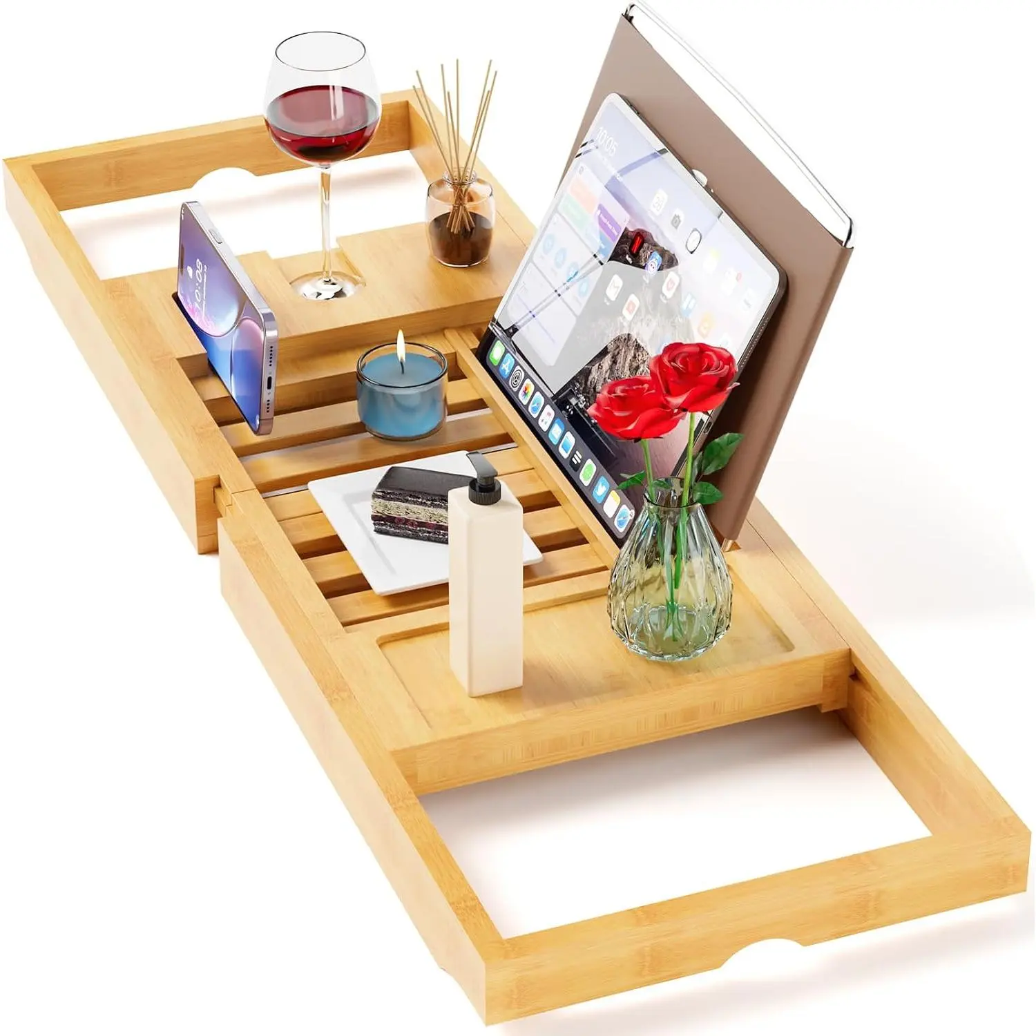 Bathtub Tray , Expandable Bath Tray |  House Warming Gifts,-