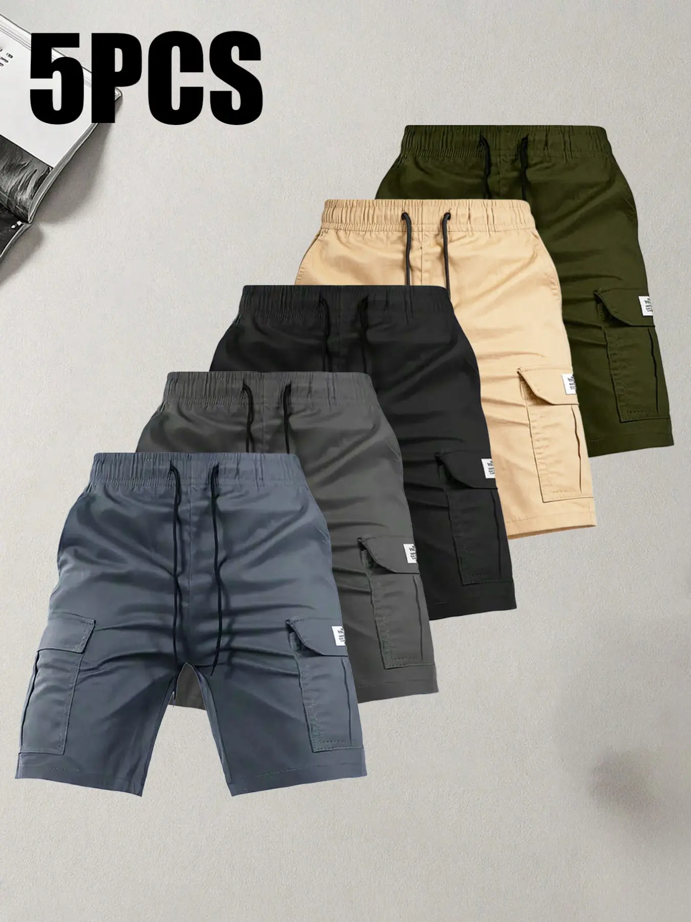 Men's Summer Lightweight Casual Plain Multi-Pocket cargo shorts, Fashion Outdoor Gym Shorts, Comfortable and Stylish, Perfect for Daily Wear