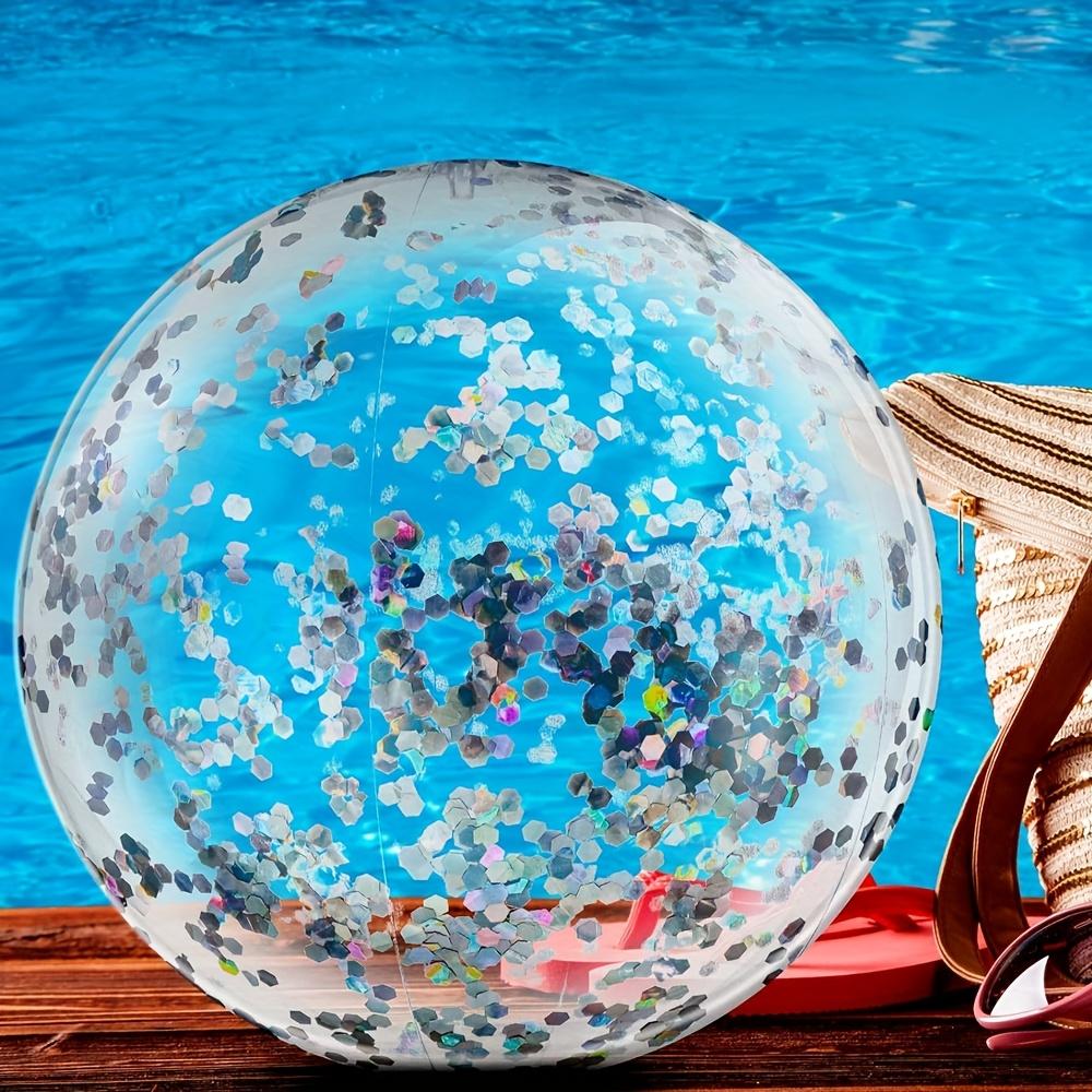 Inflatable beach balls, pool party water sports, swimming accessories.