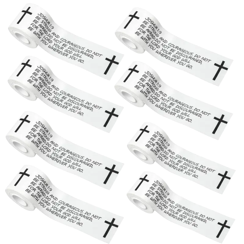 Christian Cross Cotton Athletic Tape, 4-8 Pack (2in x 23ft) - Unisex Wrap to Stabilize Wrists & Provide Joint Support, Hand-Tearable, Team & Gift Ready, Adhesive Sport, Christmas, Bible Verses, Adults, Rolls, Sturdy Hold, 4-8Pcs, All Seasons, Ankles, Boxi