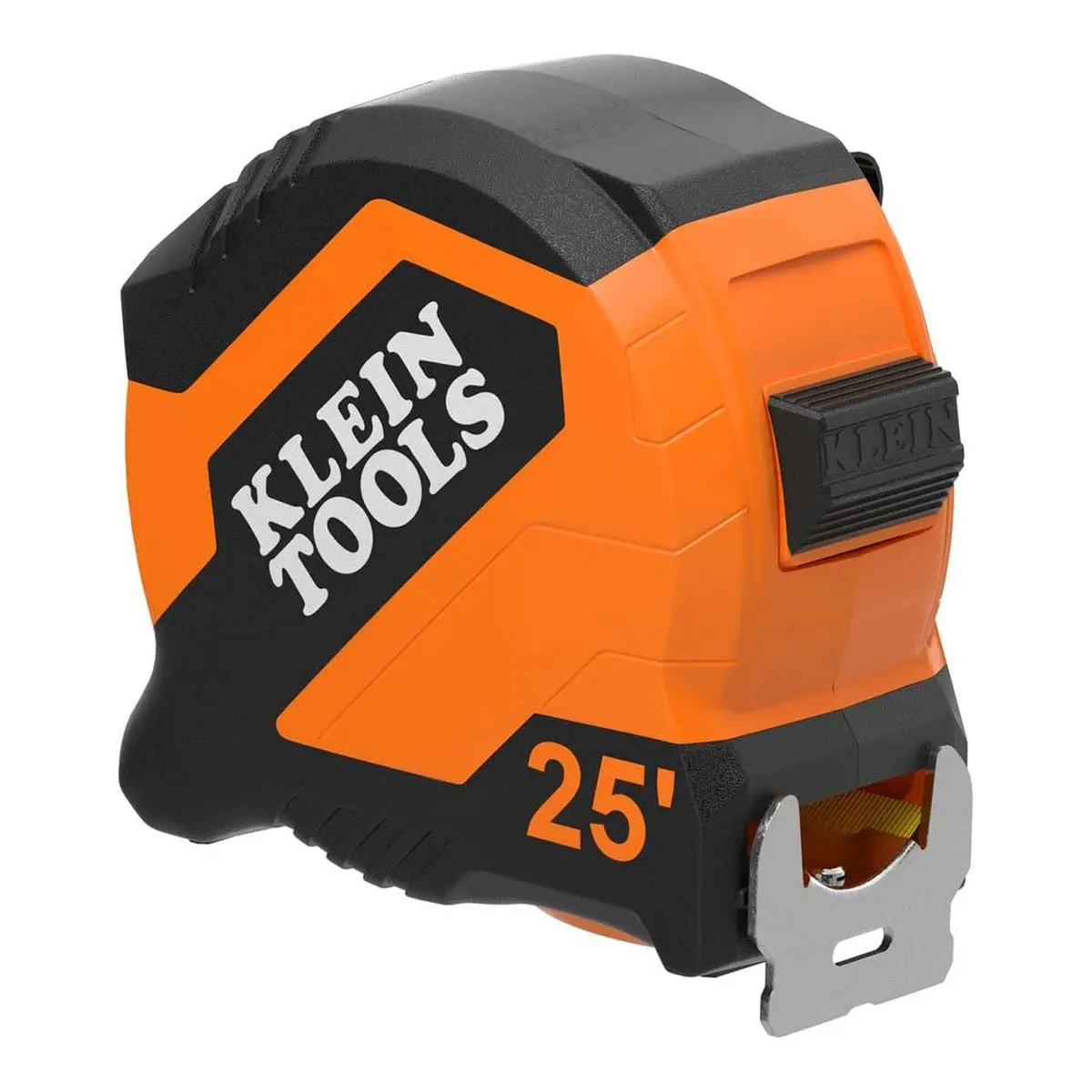 25-FOOT Compact Tape Measure, Double-hook Imperial Measuring Tape with Finger Brake, Nylon Blade, Easy to Read Bold Lines, Model 9525