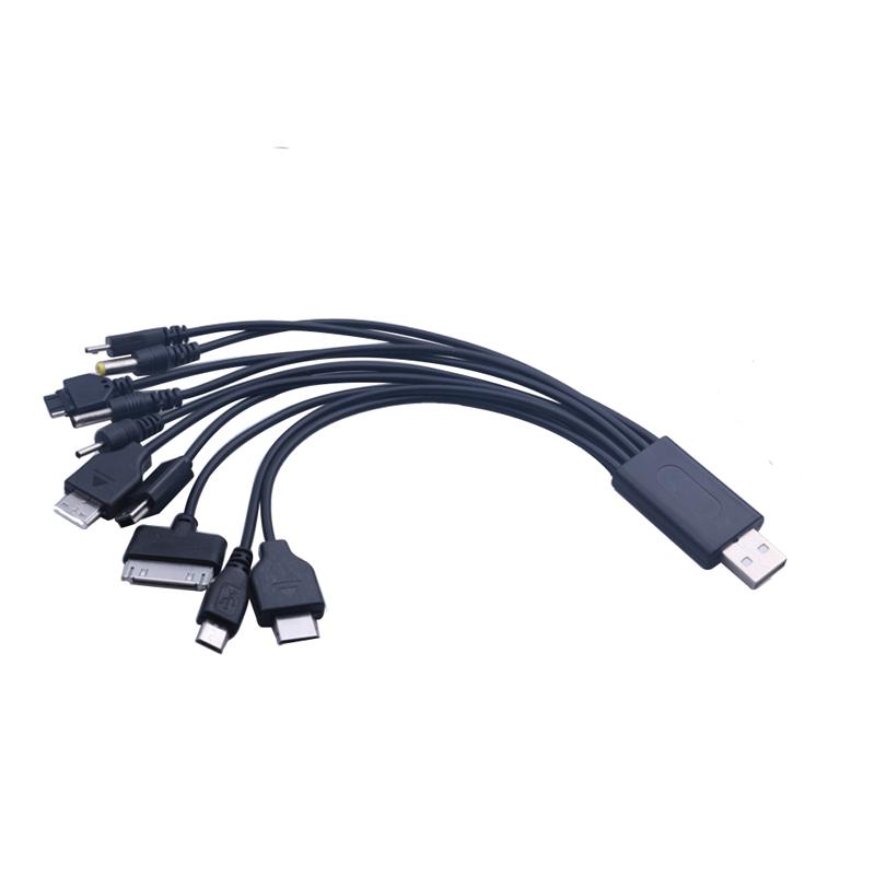 Universal USB To Multi Plug Cell Phone Charger Cable 10 to 1 USB Cable  Charger Cable