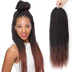 Muxi Women’s Crochet Synthetic Box Braids Wig – Three Strands