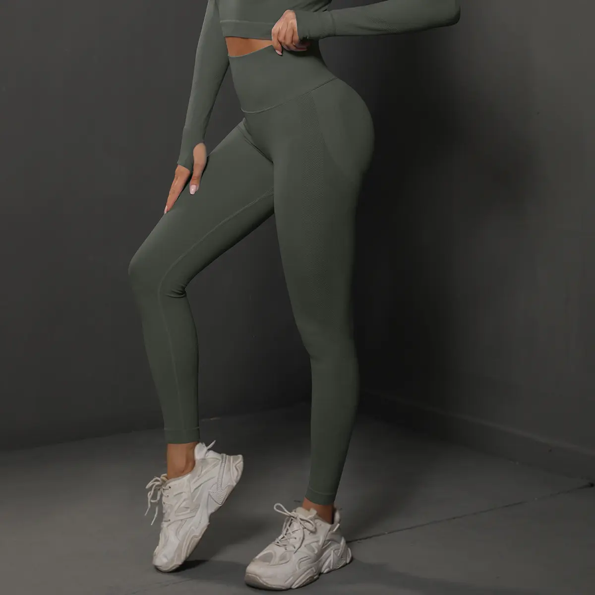 Women High Waist Peach Butt Lifting Yoga Leggings, Tight Training Pants for Running & Fitness