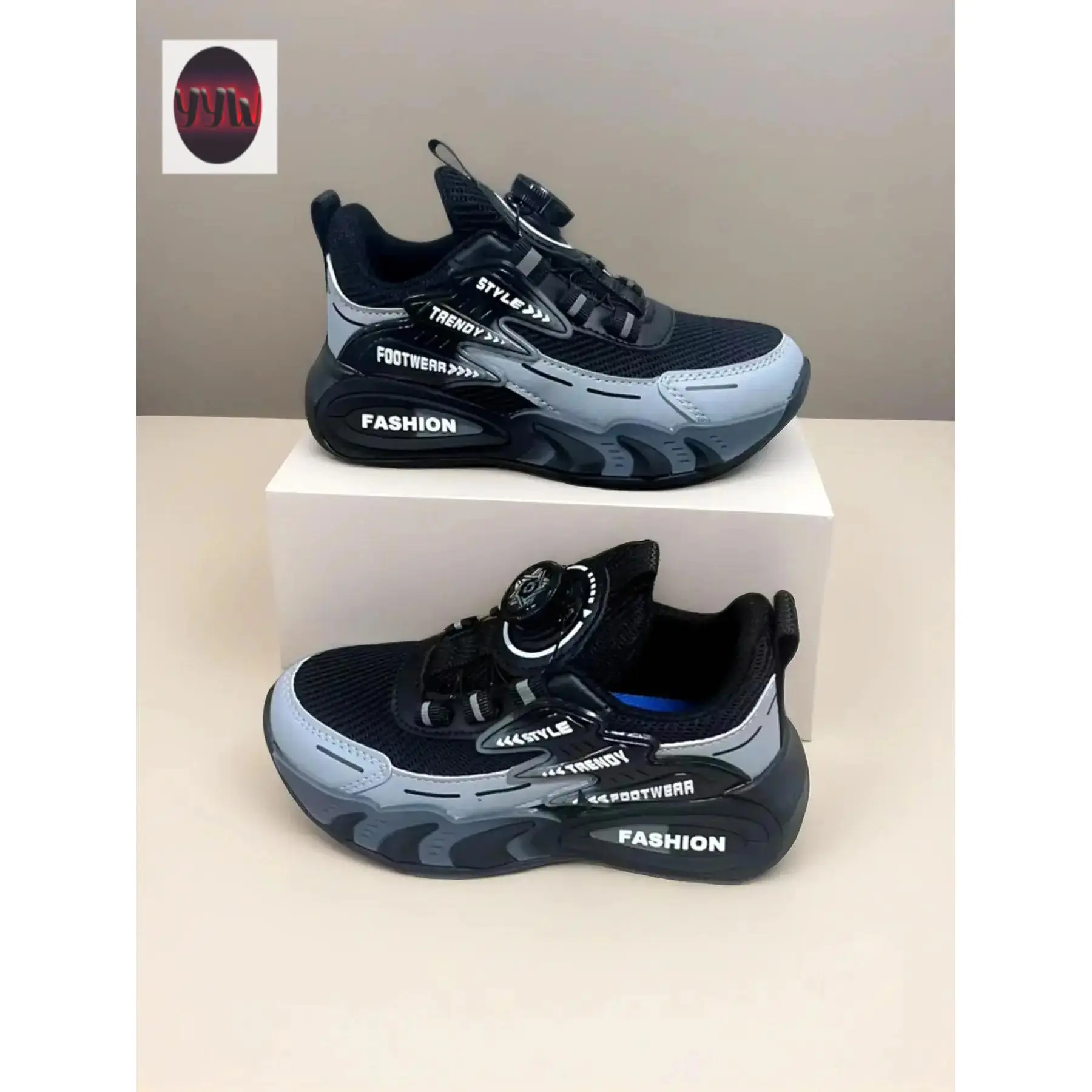 YYW1 Children's low-top shoes, Kids Shoes, Trainer Shoes, mesh casual running shoes, anti-breathable and comfortable boys' and girls' Colorblock Sneakers, suitable school activities and daily wear, ideal all seasons