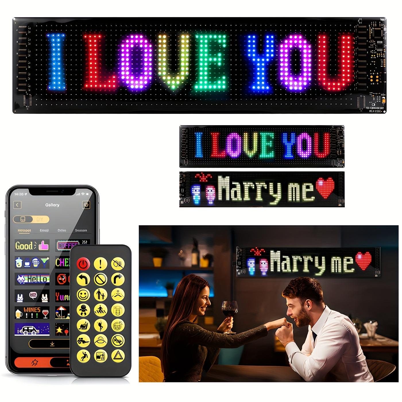 Devil'S Eye Car Animation Logo RGB LED Matrix Pixel Panel Programmable DIY Copy, Application Control LED Panel Flexible Display Light