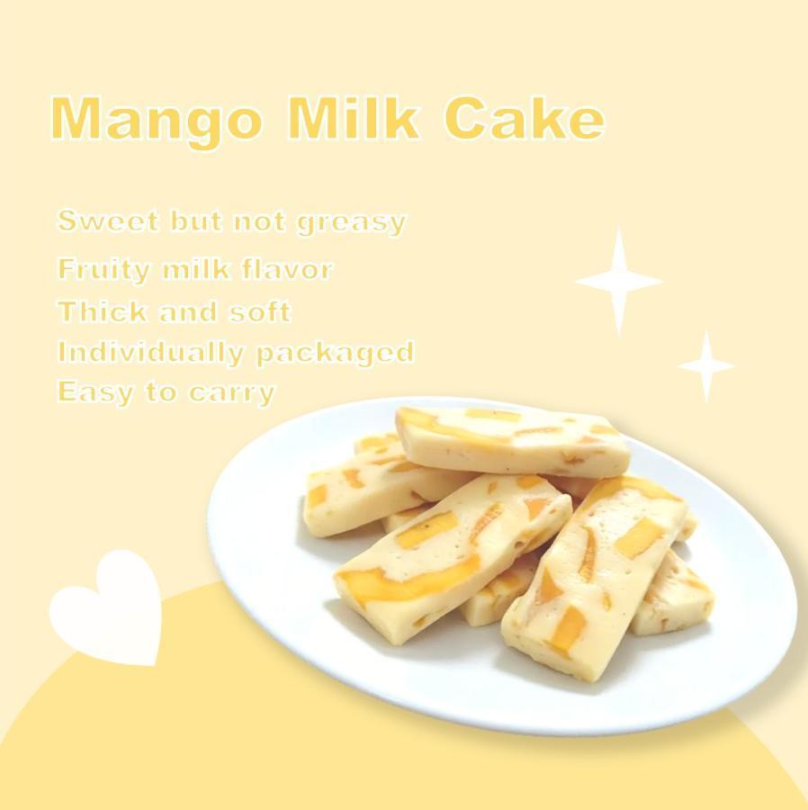 Mango Milk Nougat Candy, Soft Chewy Milk Candy with Fruity Flavor, Classic Asian Sweet Snack, Rich & Creamy Treat (100g × 3 Packs)