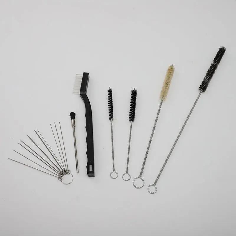 Wholesale universal multifunctional gun and pipe cleaning brush set, used for maintenance and care of tattoo equipment, nylon gun brush