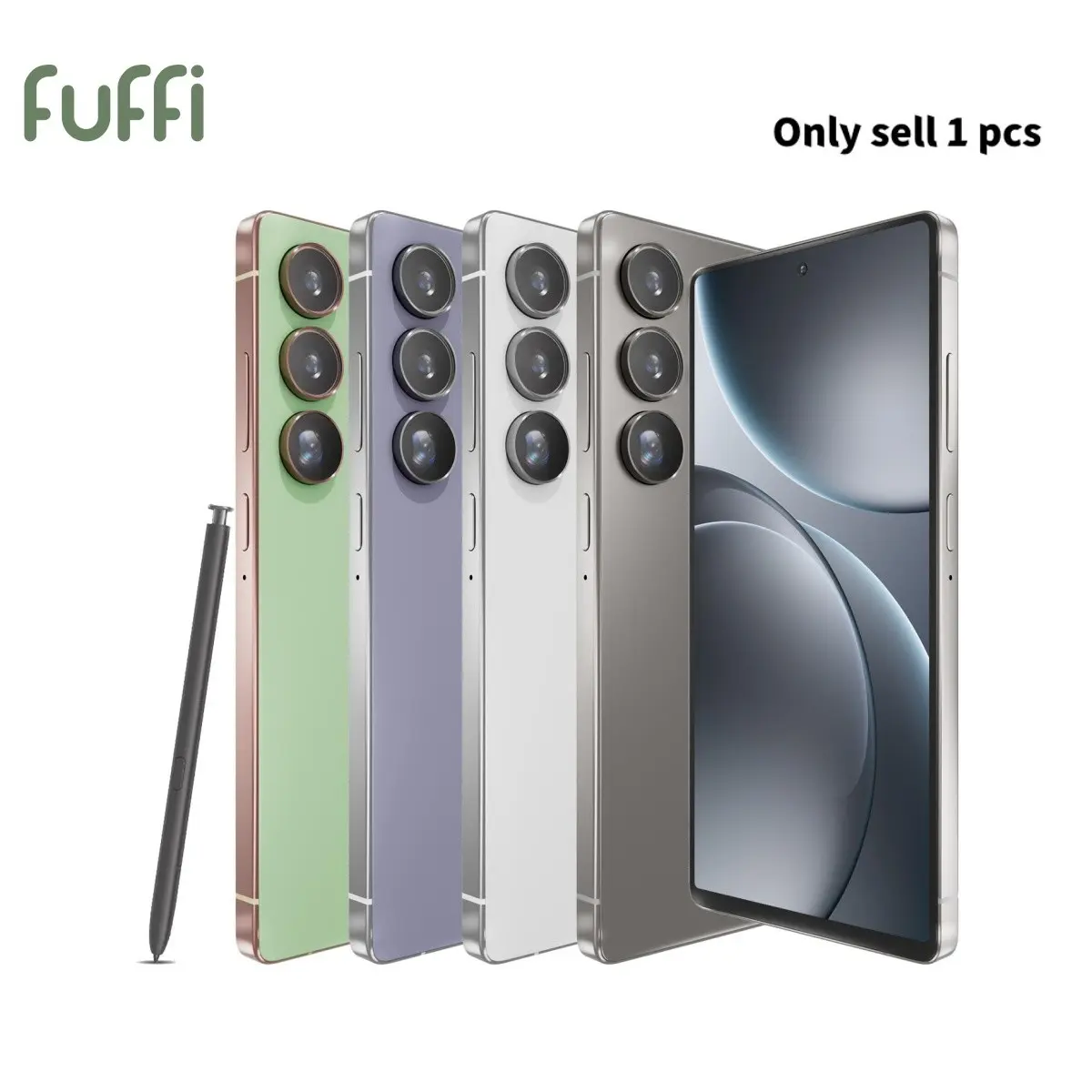 FUFFi 6.8-inch Large Screen smartphone, unlocked 4G network, 4GB RAM + 64GB ROM, 3950mAh battery, GPS navigation, dual SIM dual standby, 8MP + 16MP high-definition cameras, stylus included, Android 12.0 system, stylish phone
