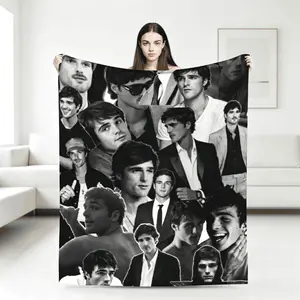 blankets Jacob Elordi Australian Actor Poster Collage Soft Warm Flannel Throw Blanket Kids Blanket Adult Blanket Winter Travel Outdoor Comfortable Bedspread For Home Fans Gift home goods