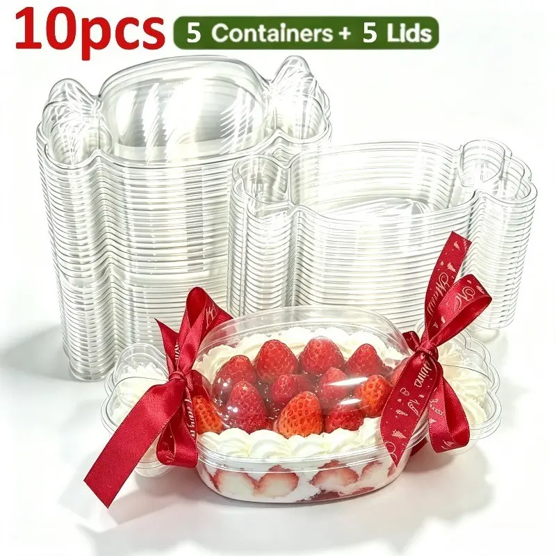 10pcs Candy Shape Cake Boxes, Mother's Day Dessert Box, Camping Packing Box, Ideal for Wedding, Birthday, Christmas, New Year Parties