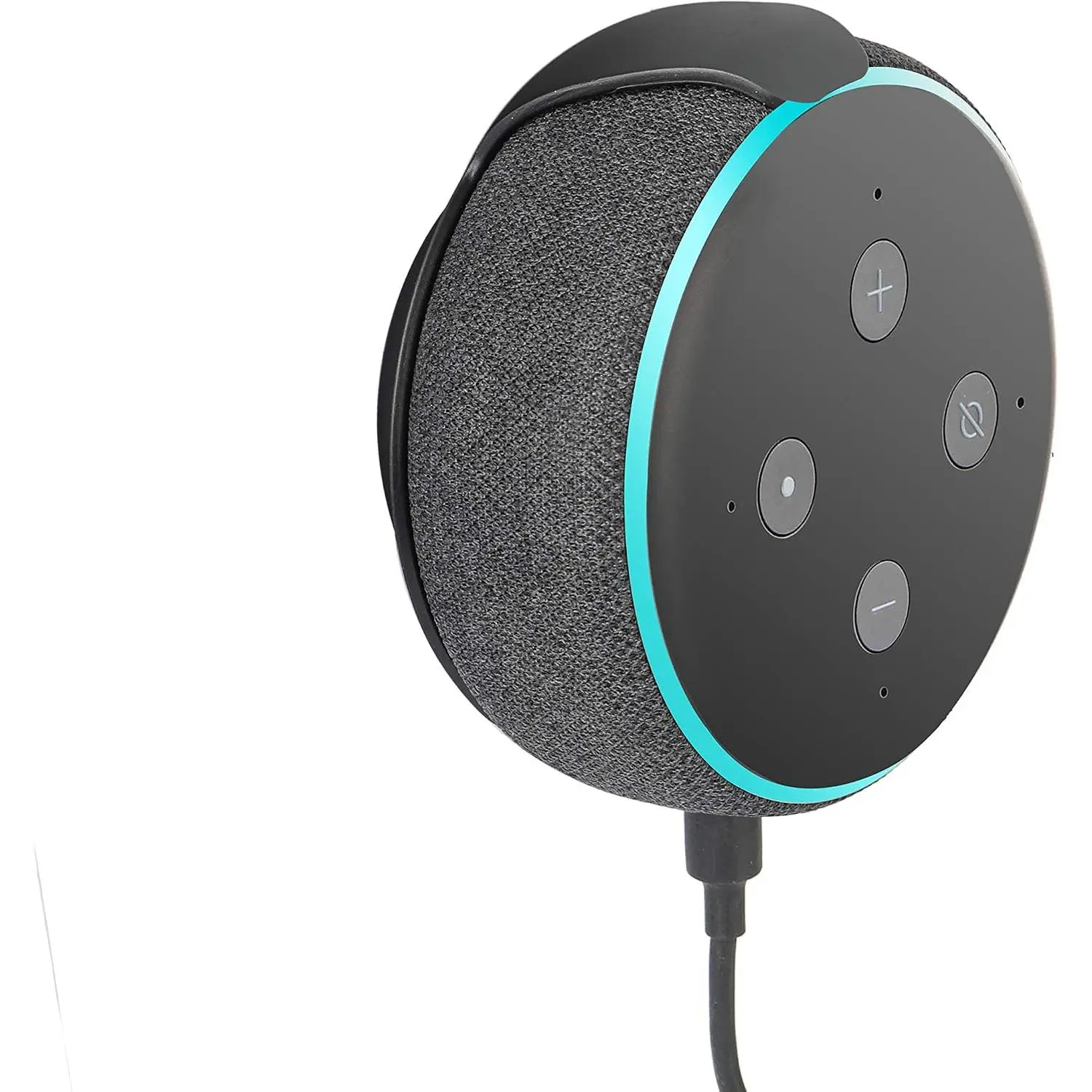 Echo Dot Wall Mount Holder for 3rd Generation, -in  Management Space-Saving Accessories for Dot(3rd Gen)  Speakers, with Sticking Tape and Drill -Black