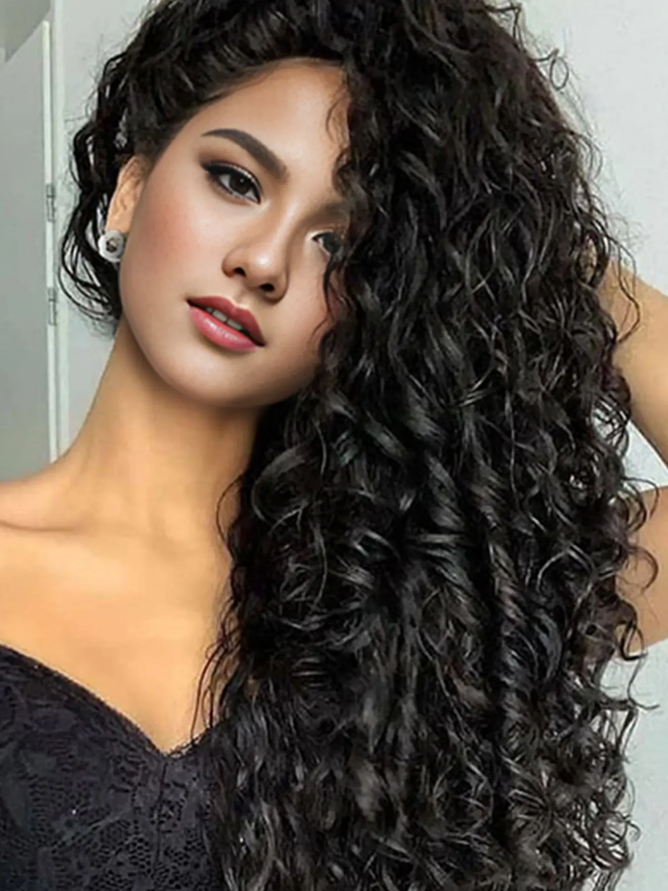 Ocean Wave Crochet Wavy Hair 18/24 Inch 1 Pack Dark Brown Hawaii Curly Braiding Hair,Goddess Locs Crochet Hair for black women (18/24 Inch） Synthetic Hair Extensions