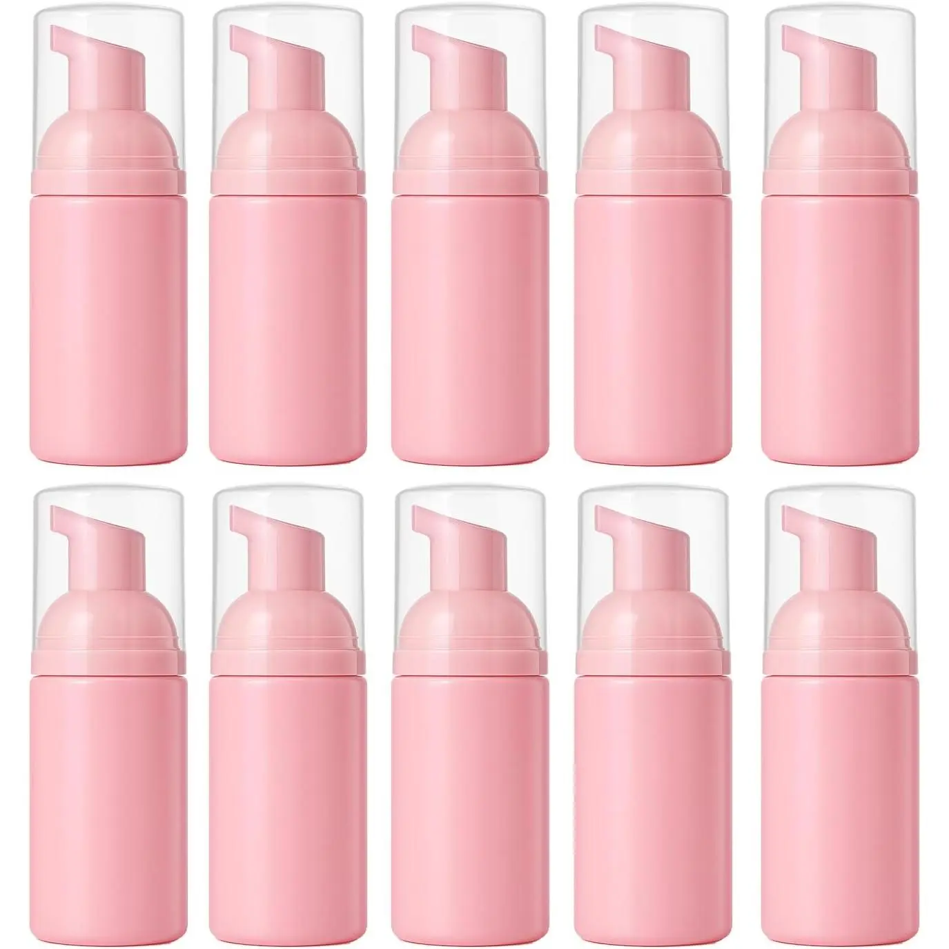 10Packs 30ml/1Oz Pink Foaming Pump Bottles Travel Size Soap Dispenser Refillable Foam Pump Containers for Face Cleanser, Shampoo, Hand Wash, Lotion, DIY Skincare