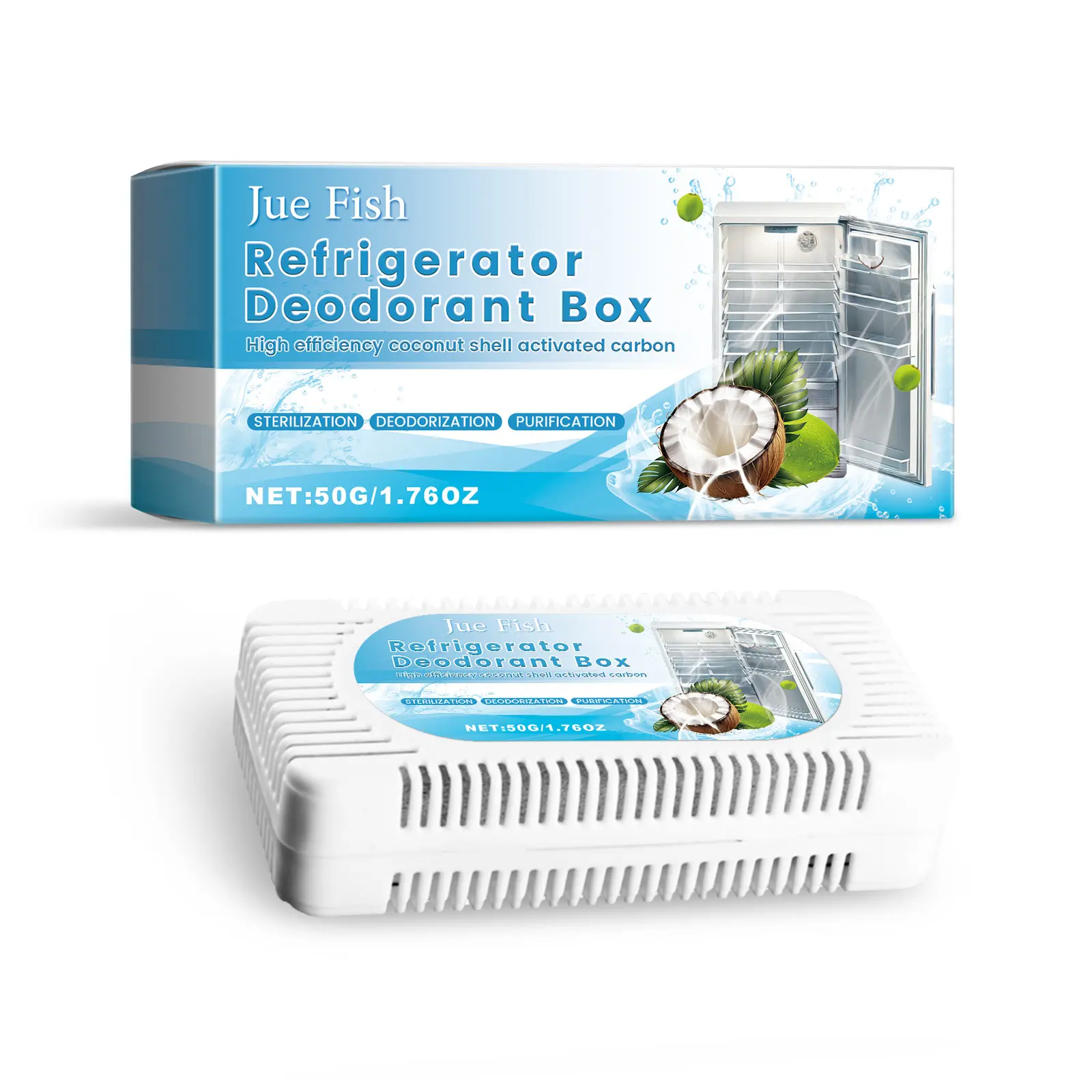 Jue Fish Refrigerator Deodorizer Box Household Refrigerator Freezer Deodorizer Cleaner Odor Eliminator Refrigerator Cleaning Agent