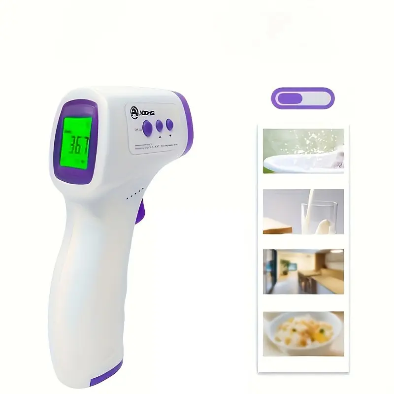 Handheld Non-Contact Temperature Gun with Wiping Cloth, Digital Thermometer with LCD Temperature Display, Pet Thermometer for Industrial and Cooking Tests, HVAC Maintenance Tool, Christmas Gift #GLOBAL PICKS