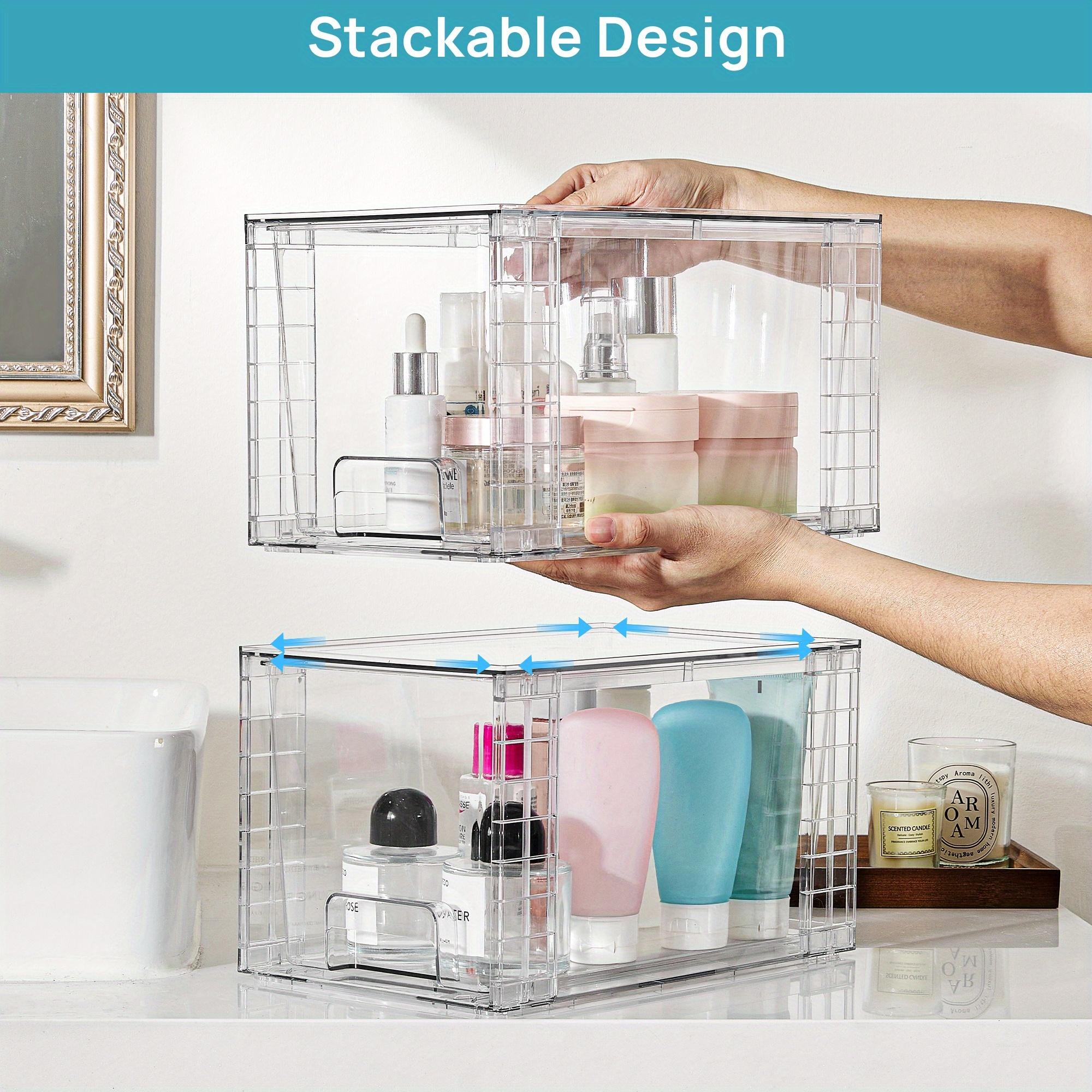 2/4/6/8 Packs Drawer Style Storage Cabinet, Stackable Storage Drawers, Easily Assemble Acrylic Bathroom Closet Undersink Organizers And Storage, Plastic Bins for Kitchen Cabinets, Pantry, Makeup Organization, Storage Drawer Units 2/4/6/8 Packs Drawer Style Storage Cabinet, Stackable Storage Drawers, Easily Assemble Acrylic Bathroom Closet Undersink Organizers And Storage, Plastic Bins for Kitchen Cabinets, Pantry, Makeup Organization, Storage Drawer Units