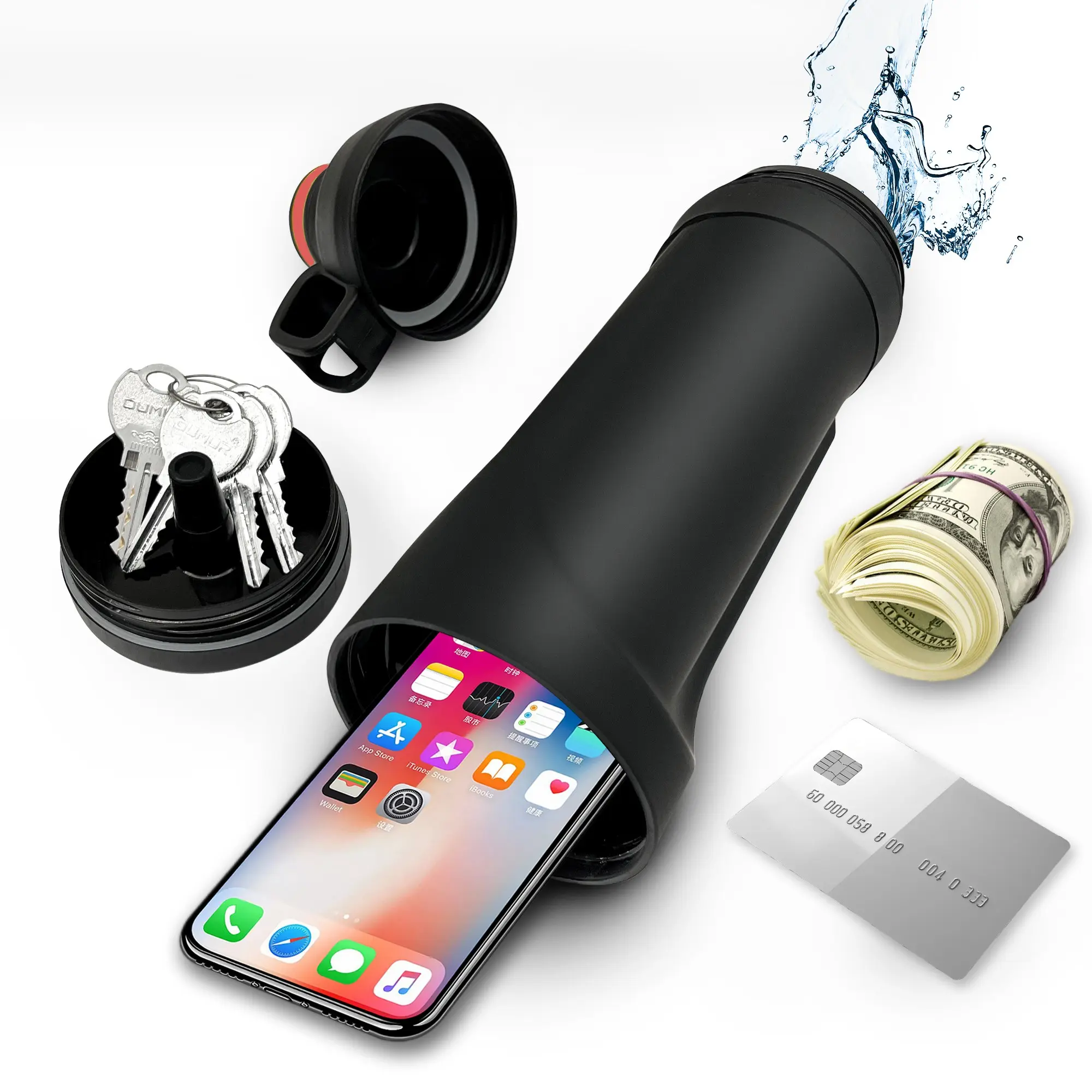 Diversion safe Divided hidden Multifunctional Water Bottle Storage Wallet Pockets, Ideal for Storing Smartphones, Organized Accessory Holder, Perfect for Daily Use