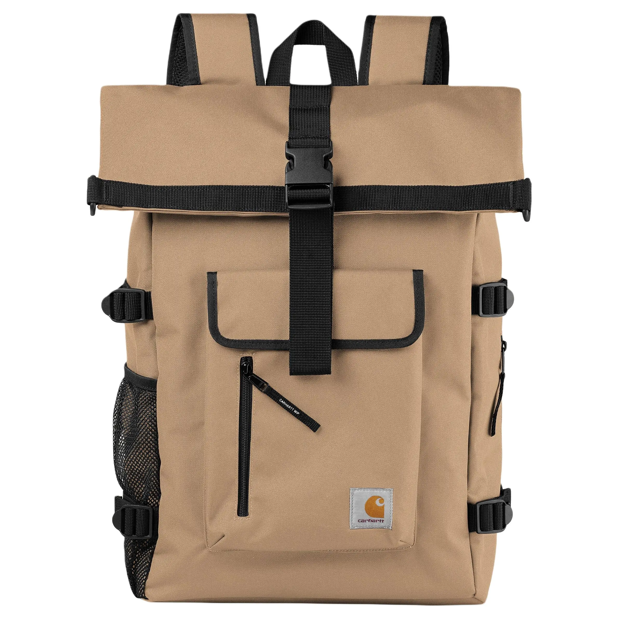 Carhartt WIP Recycled Polyester Backpack for Men and Women – Casual Khaki Brown
