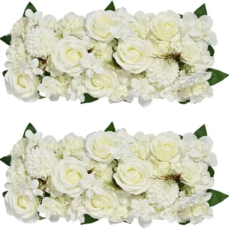 2 Piece Artificial Rose Hydrangea Wall Decor, European Style Wedding Arch Decoration, Event Centerpiece, Party Signage, Artificial Indoor