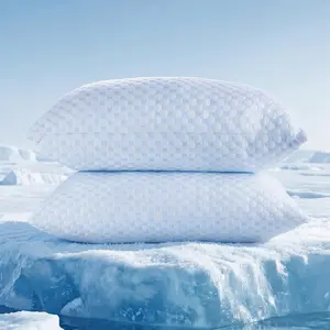Cooling Pillow for Sleeping, Shredded Memory Foam Pillows Queen Size Set of 2, Double Sided Cooling Bed Pillows for Hot Sleepers, Side Back and Stomach SleepersGift.