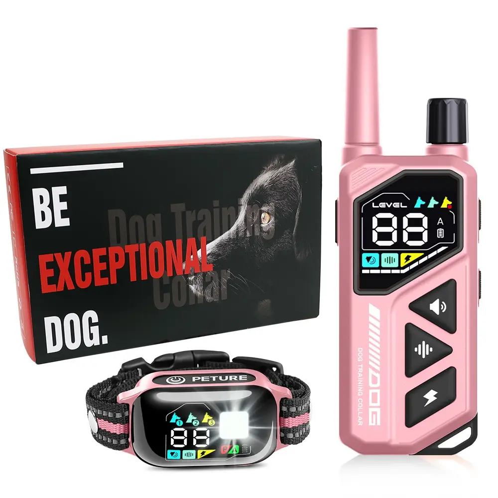Dog Training Collars for 2 Dogs, 3300ft Remote Control, LED Indicator, 4 Training Modes, Rechargeable E Collar, Fits 5-110lbs, Training Aid, Puppy Training Tools