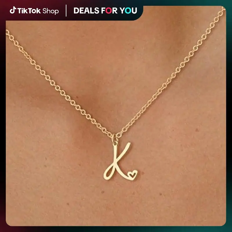 2026 Initial Necklace For Women Dainty Letter Pendant Necklace Trendy Waterproof Simple Cute Necklaces Custom Personalized Monogram Choker For Summer For Valentineday