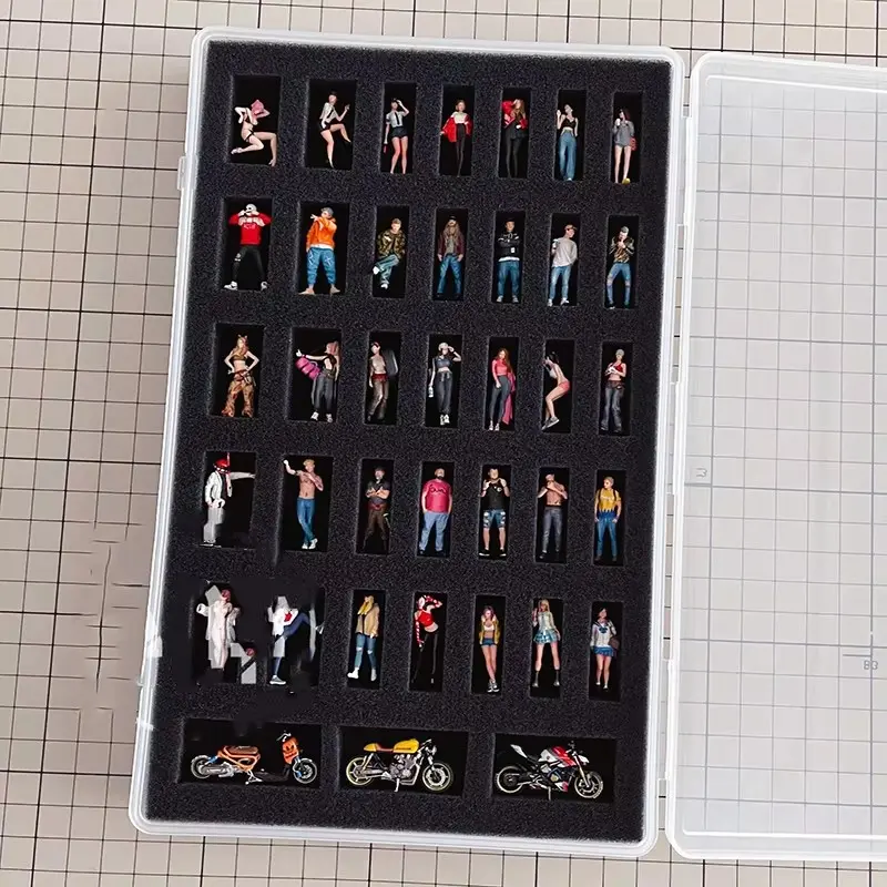 1/64 Scale Doll Storage Box, Motorcycle Display Case, Display Boxes, Transparent Miniature Doll Collector Showcase, Perfect for Hobbyists and Collectors