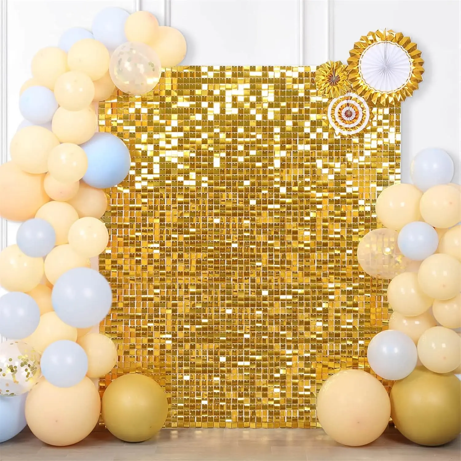 Shiny Wall Background Board, Glitter Panel, Decorative Shimmer Panel, Perfect for Birthday, Valentine's Day, Anniversary, Engagement Party Photography Backdrop