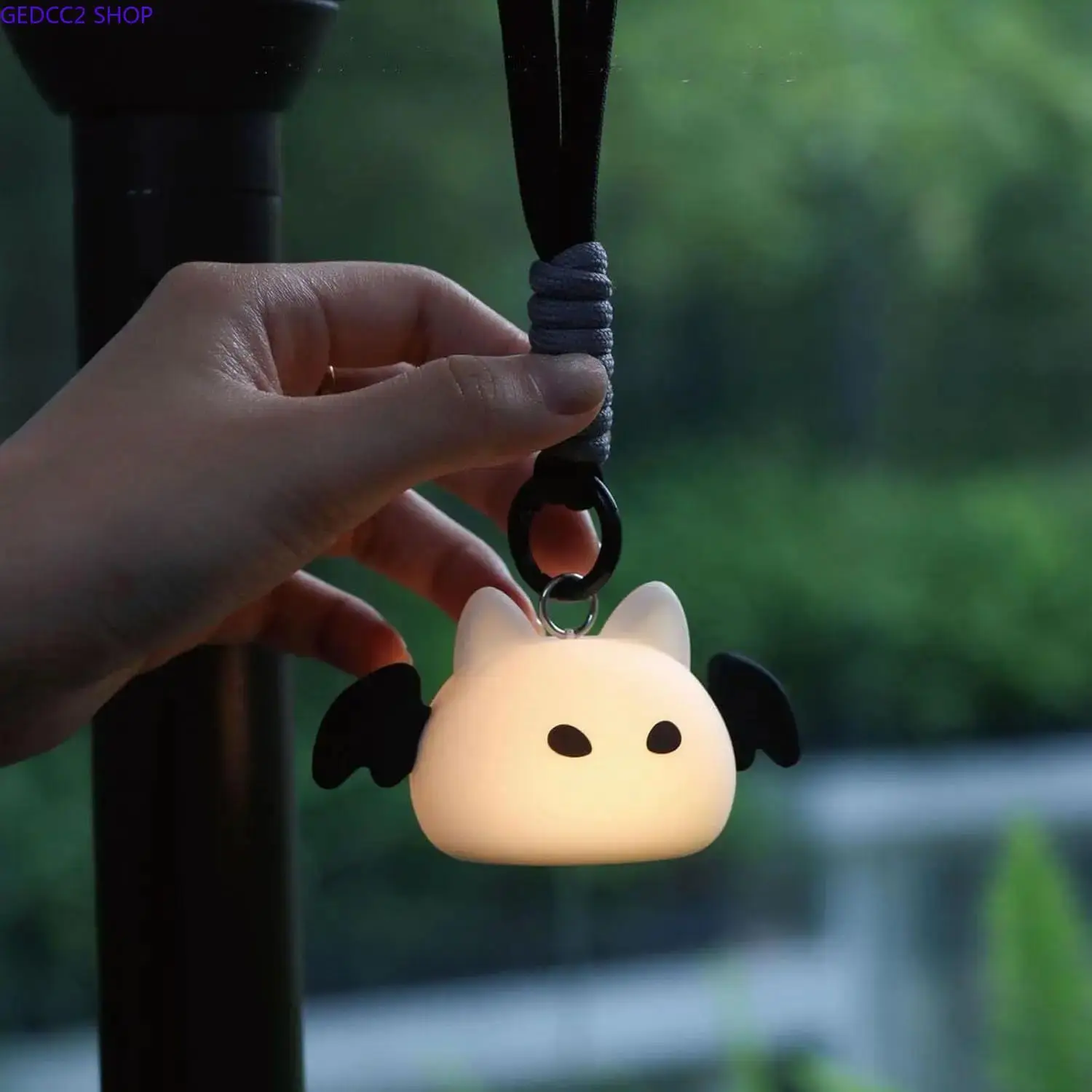 Rechargeable Animal Shape LED Night Light - Plush Fabric, Playful Look, Portable Camping Hanging Lamp for Kids' Rooms, Bag Charm, LED Lighting Gift, Unisex