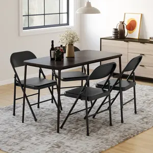 🪑 Heavy Duty Folding Chairs 2/4 Pack – 350 lbs Capacity, Beige Metal Frame with Padded Seat, Stackable & Portable for Home, Office, Events & Camping! ✨
