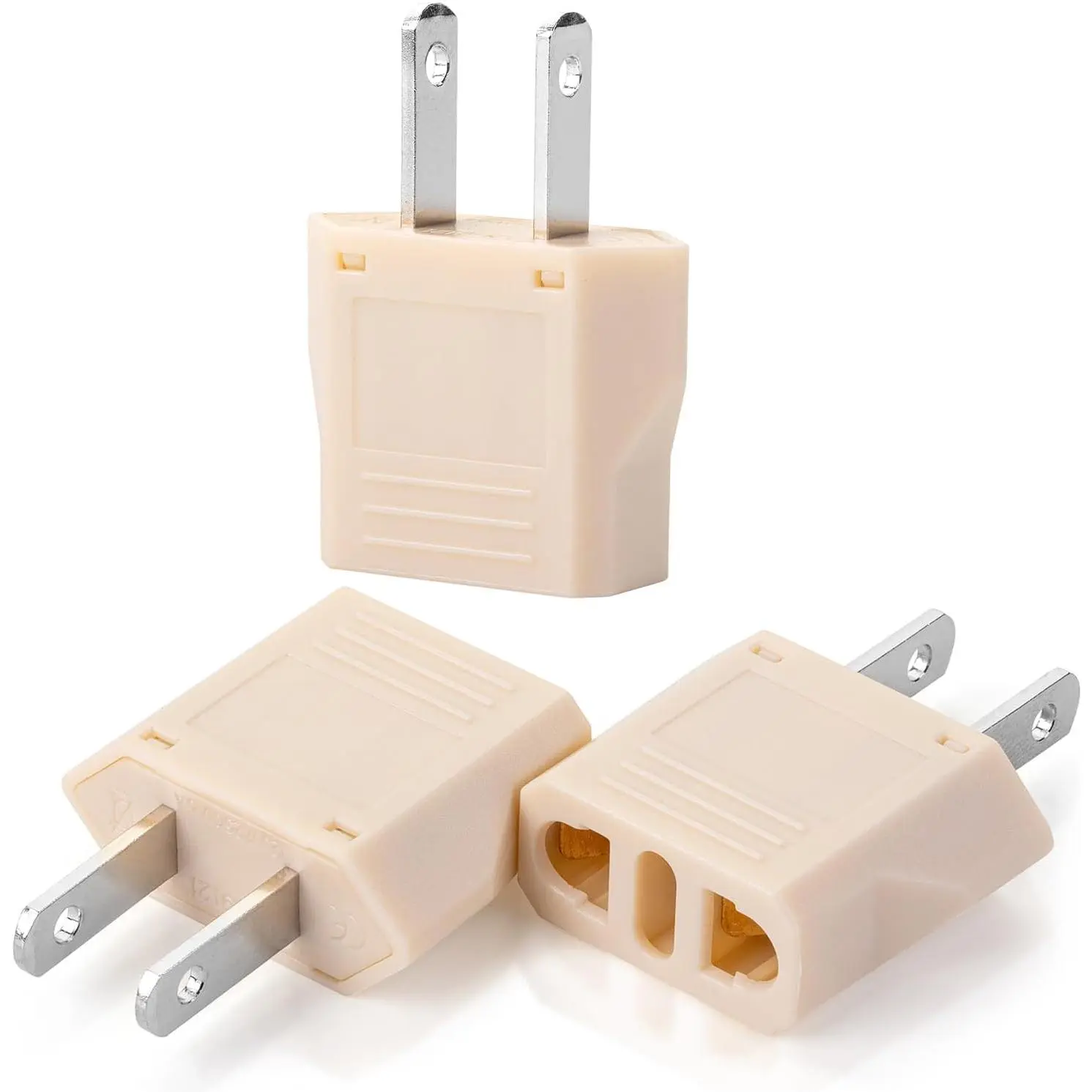 - European to  Plug Adapter, 3 Pack, EU to  Adapters,  to  Plug Adaptor, Travel Adapters European to , , Mexico, 220V to 110V Plug Pin Converter, Type A