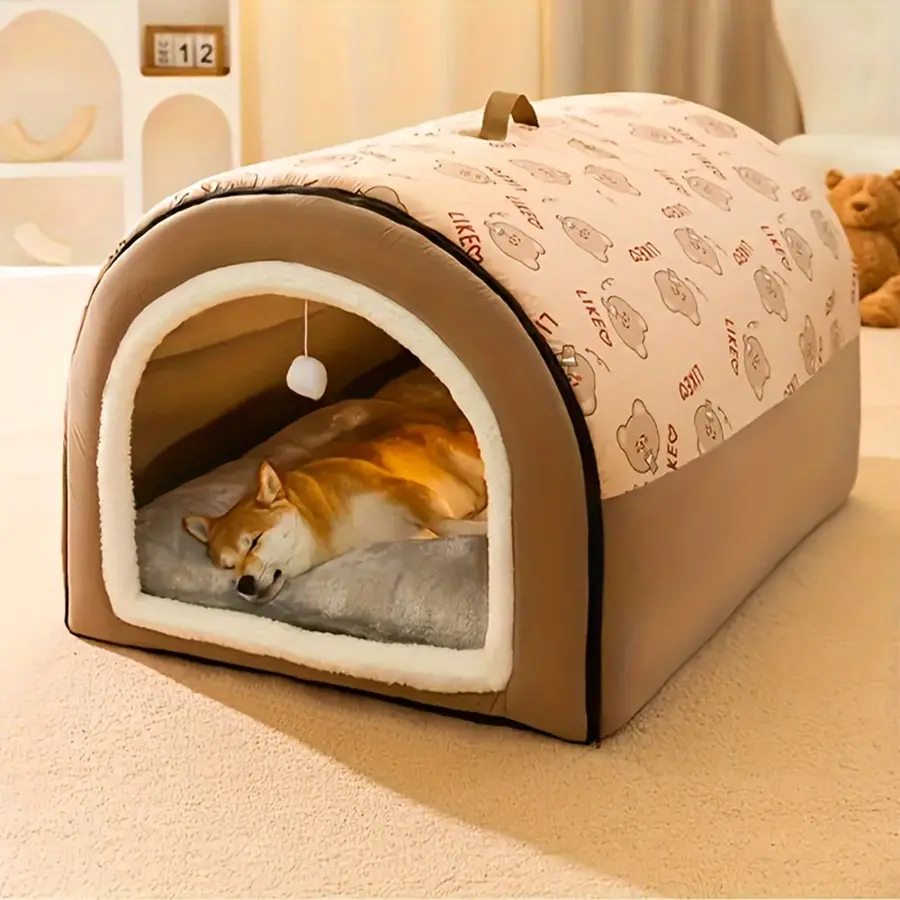 2 in 1 Detachable Pet House, Pet Bed with Handle, Pet Nest, Indoor Pet Nest, Pet Supplies for Small Medium Large Dogs & Cats, Puppy Bed, Cozy Kitten Condo