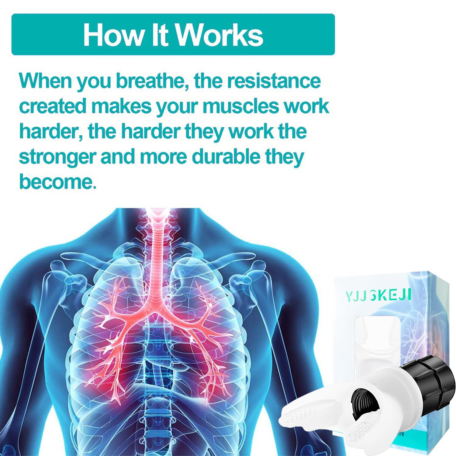 Portable Breathing Exercise Tool with Adjustable Resistance Settings for Enhanced Strength and Endurance, Lung Training Tool, Easy To Clean