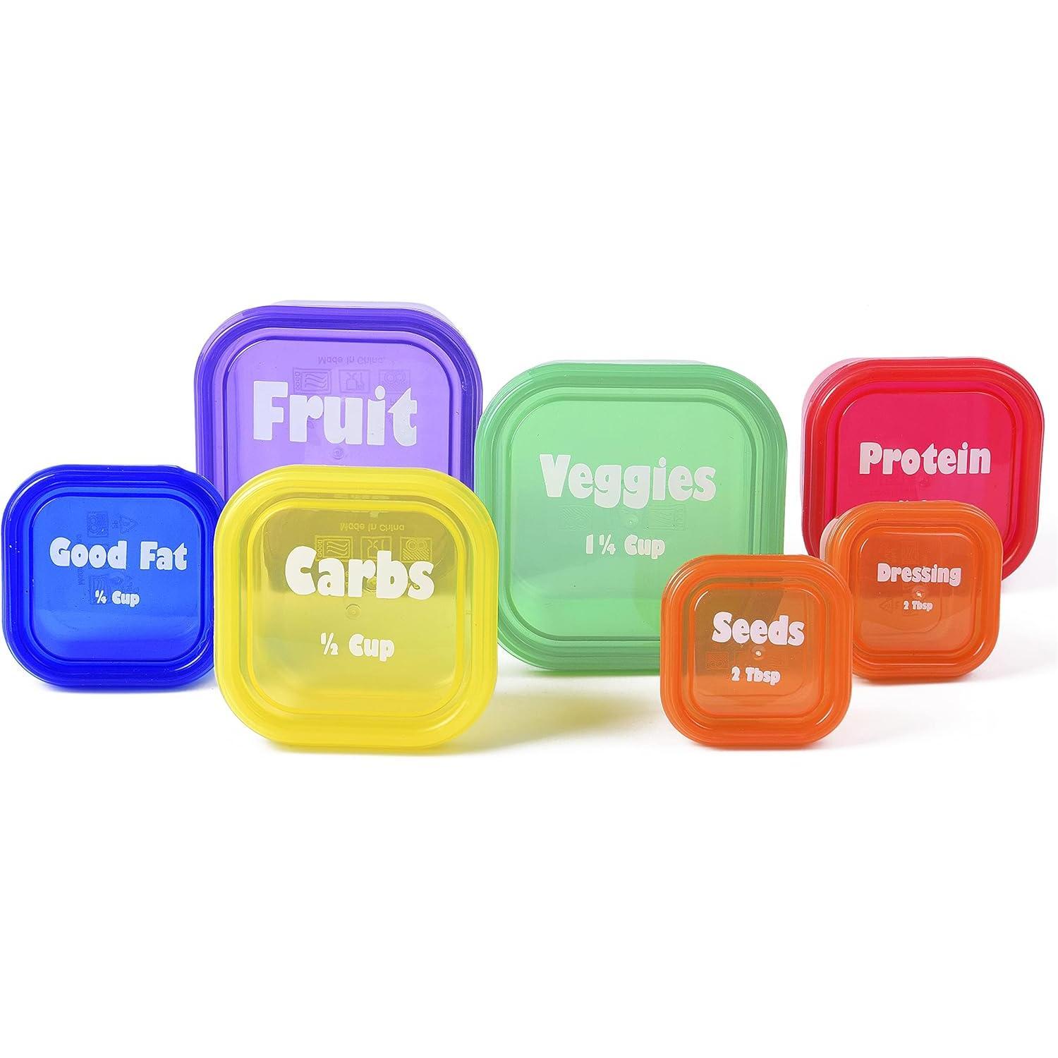 Portion Control Containers DELUXE Kit (14-) with COMPLETE GUIDE + 21 DAY PLANNER + RECIPE eBOOK Color Coded Meal Prep System for Diet and Portion Control Containers DELUXE Kit (14-) with COMPLETE GUIDE + 21 DAY PLANNER + RECIPE eBOOK Color Coded Meal Prep System for Diet and