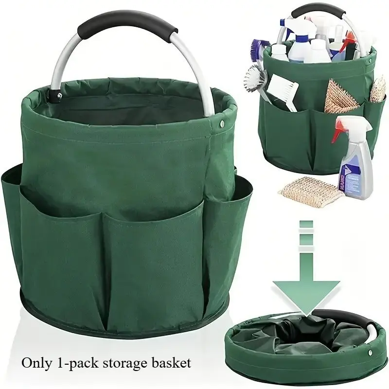 Portable Foldable Picnic Basket, Garden Tool Basket, Outdoor Handheld Basket, Travel Storage Wash Bag, Garden Storage Basket, Beach Basket