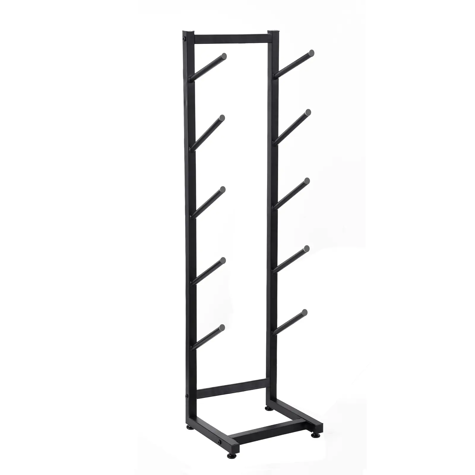 Heavy-Duty Metal 5-Tier Skateboard Rack, Adjustable Garage Organizer, Free-Standing Display Holder for Skateboards, Snowboards, Home Gym Fitness Equipment