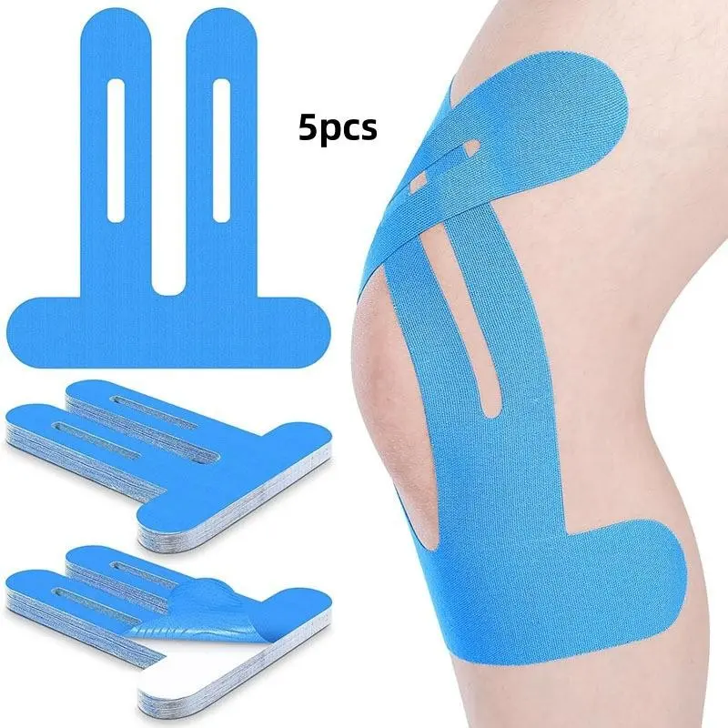 5-Pack Sports Kneepad Tape, Pre-Cut Knee Support Bandage, Waterproof Elastic Breathable, Ideal for Runners, Latex-Free, Perfect Gift