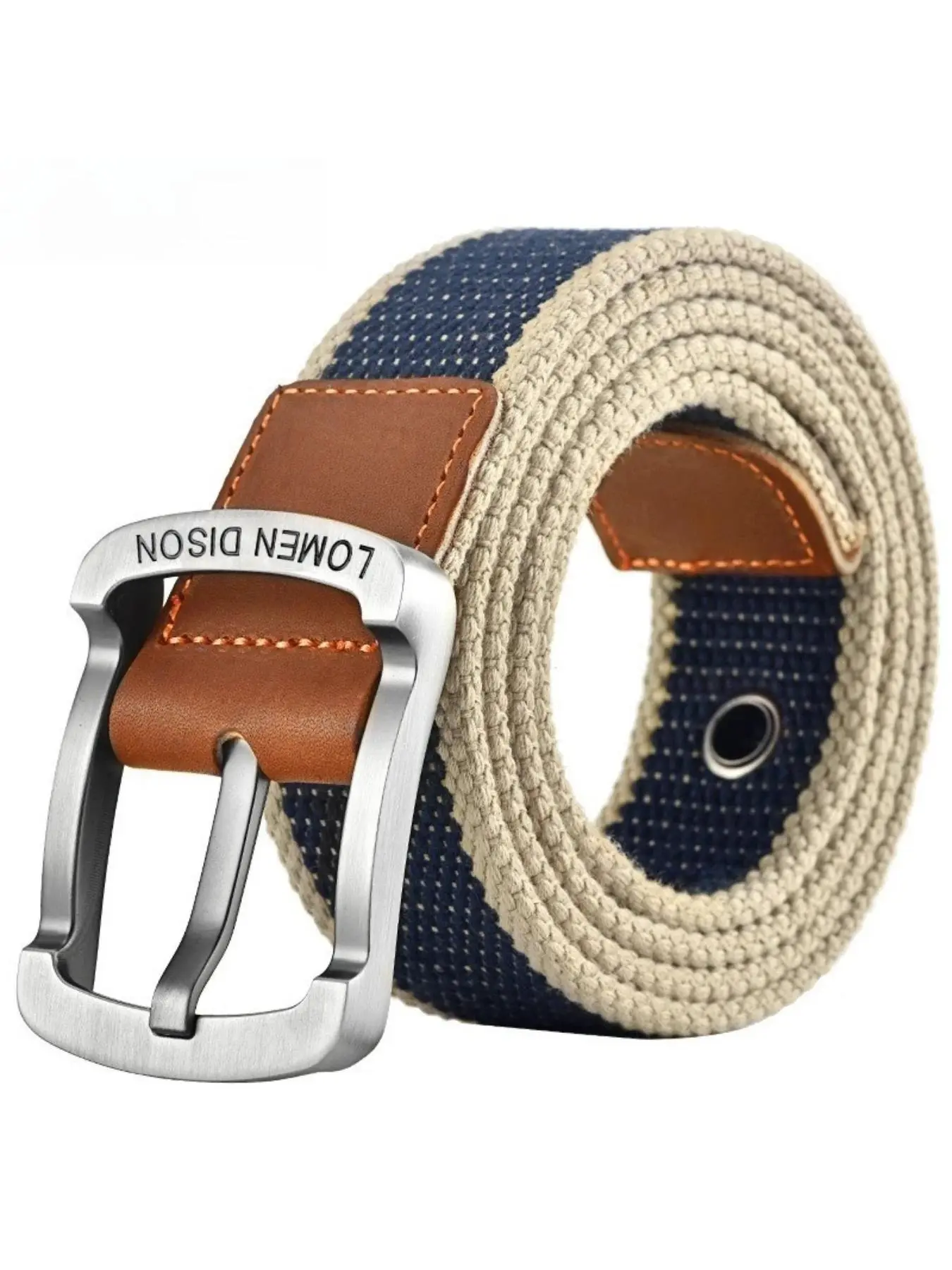 Korean style trendy canvas belt for both men and women, simple needle buckle belt, student youth, military training, casual and versatile