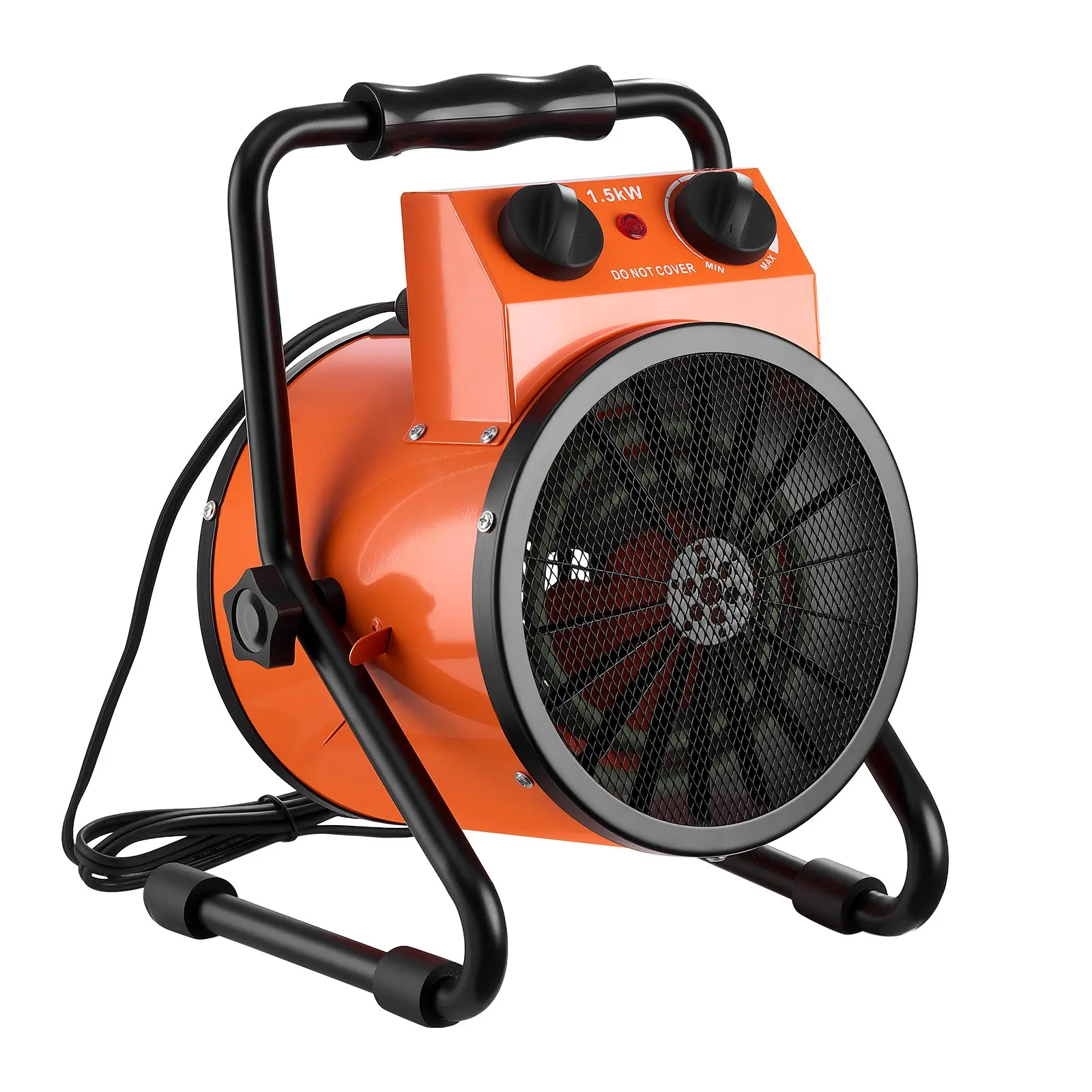 VEVOR 1500W Electric Greenhouse Heater with Fan, High Heat Modes, IPX4 Rated Protection, 25° Adjustable Angle, Overheat Protection for Grow Tent, Small Greenhouse, Home Office
