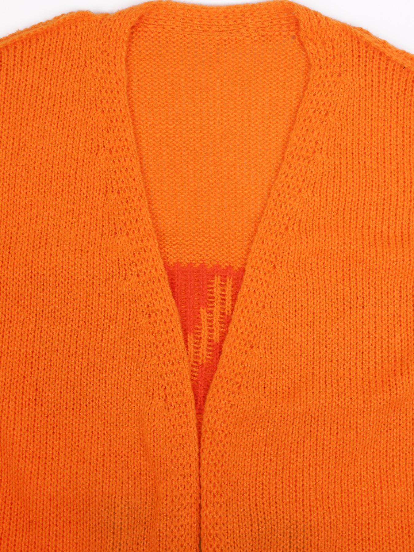 Women's Letter Print Drop Shoulder Long Sleeve Cardigan, Casual Open Front Longline Cardigan for Spring & Fall, Summer Outfits 2024, Fashion Cozy Clothing