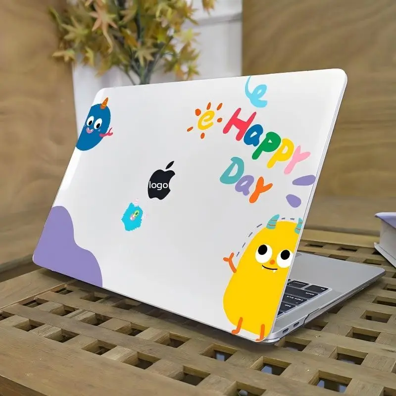 Compatible Macbook Creative Print Transparent Laptop Case, Semi-Rigid Shell for Neo Air Pro 13-15 Inch, M5m4m3m2m5 Series