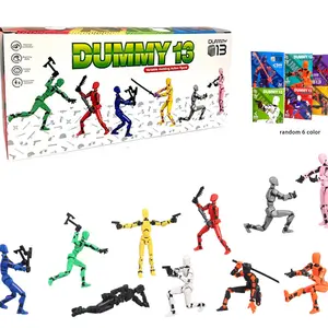 6pcs T13 Action Figure Set, Movable Titan 13 Robot Model, DIY Assembly, Collectible Desktop Decor, Kids & Adults, 3D Trendy Toy