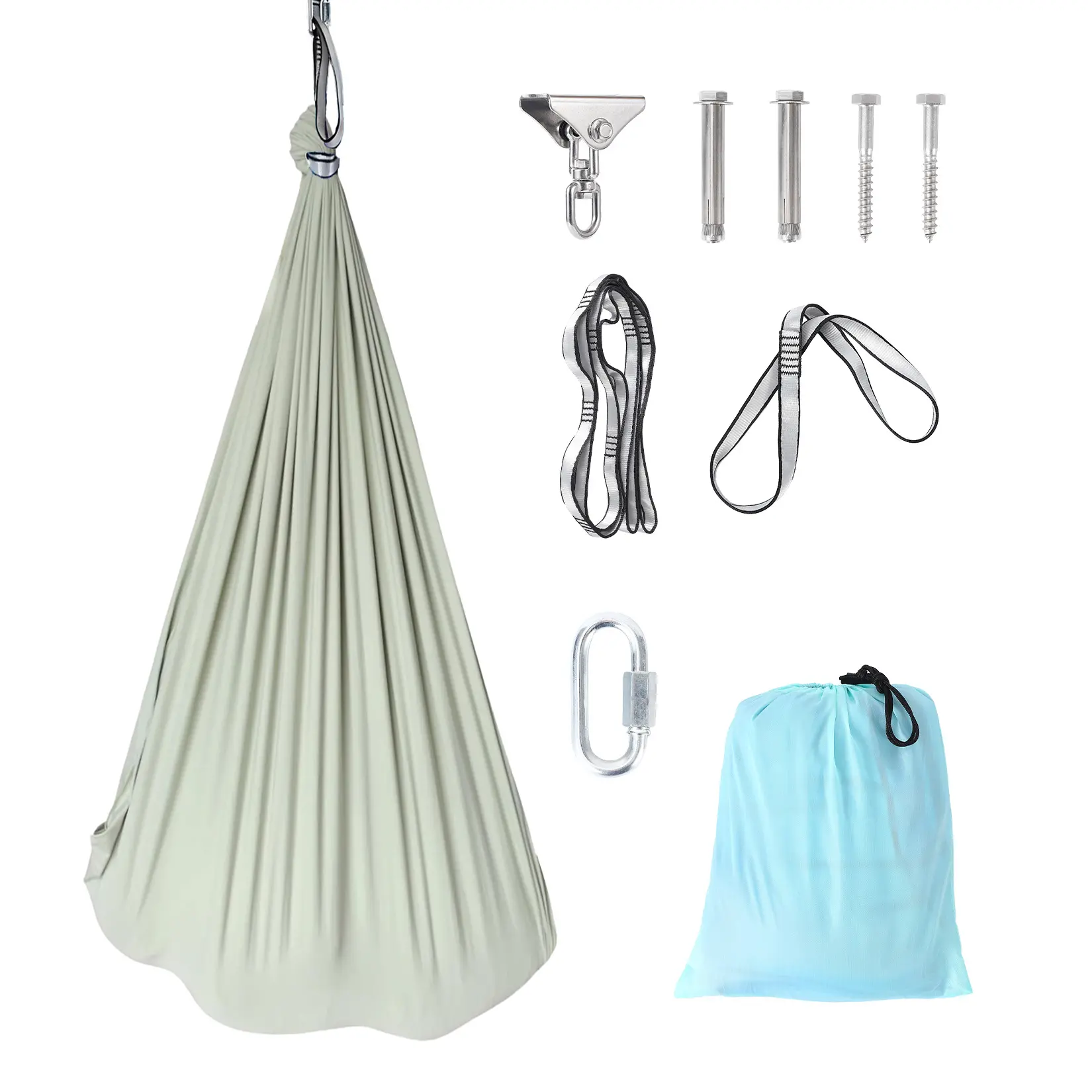 Garvee Dual-Layer Sensory Rocker Hammock Chair for Kids & Adults – 360° Swivel, Calming Deep Pressure Therapy for Autism, ADHD – Indoor/Outdoor Use – Heavy Duty, Supports 300 lbs, 55"x59"