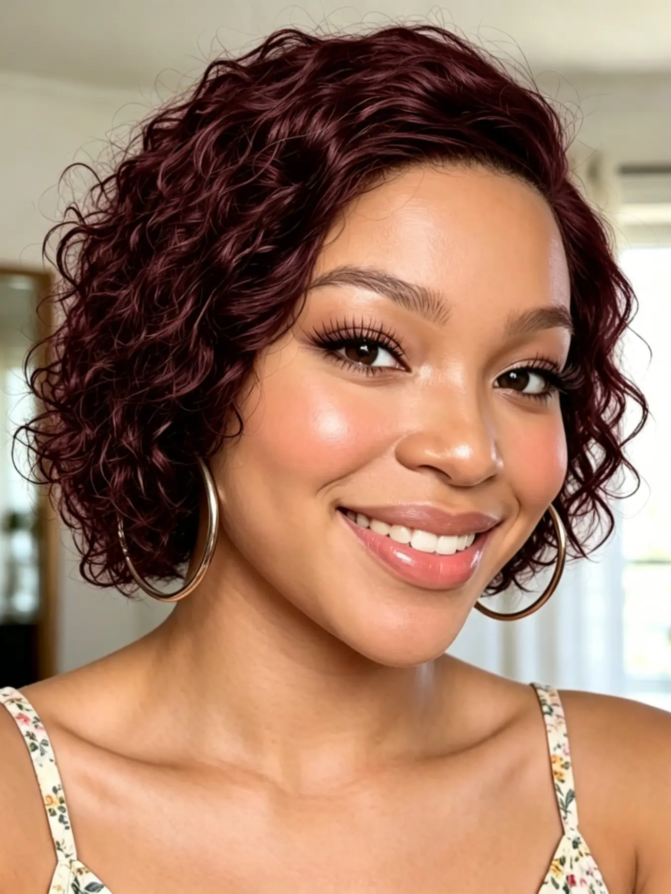 8 Inch 13x4 Lace Front Short Curly Bob Wig, Natural Water Wave Pixie Cut, Human Hair Wigs for Women, Pre Plucked Hairline, Curly Frontal Wigs, Lace Front Bobs