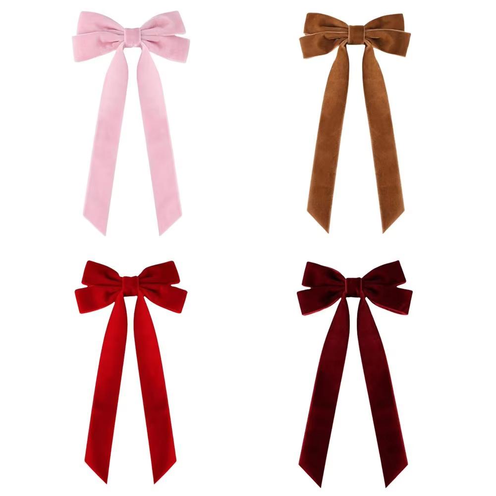 12pcs Velvet Bows Red Christmas Ribbon Bows For Xmas Home Decor Tree Wreaths Gift Wrapping DIY Crafts Festive Winter