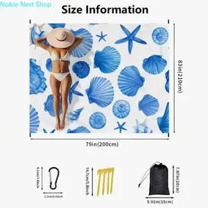 Sand Free Oversized Floral Beach Blanket, Foldable Portable Lightweight Picnic Mat, Summer Outdoor Accessory for Beach Trips, Camping, Park Picnics & Festivals