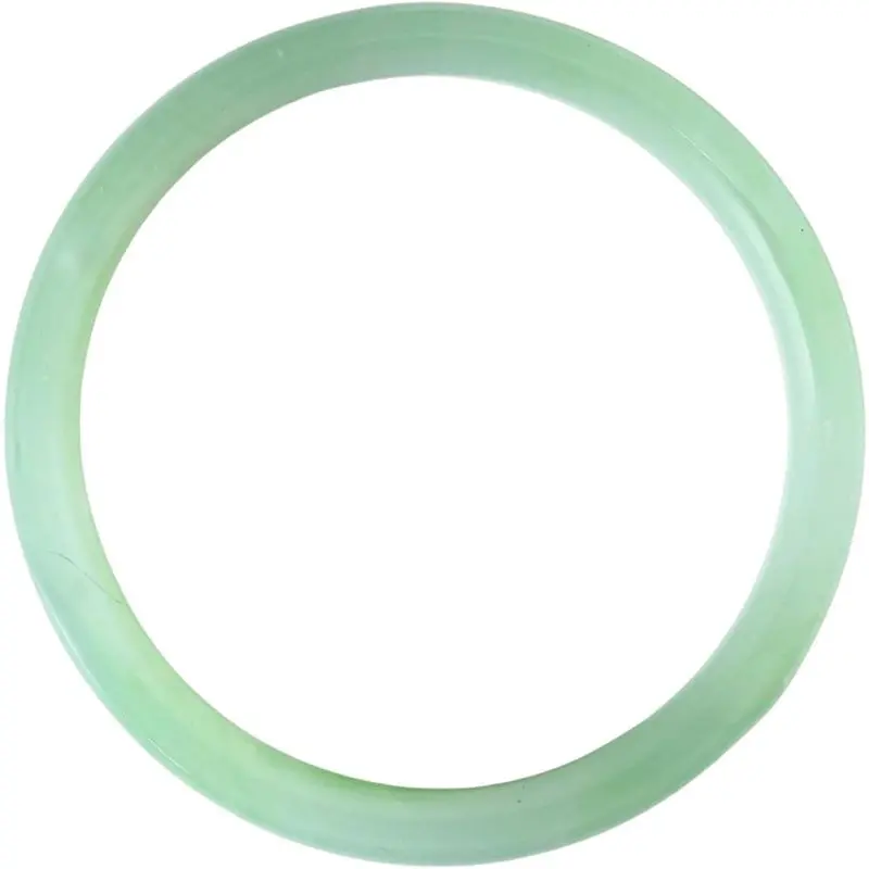 Jade Bangle Bracelet for Women, Genuine Healing & Protective Feng Shui Good Luck Jewelry, Classic Simple Round Slip-On one-piece for Birthday Mother's Day Gifts, All Seasons Wear