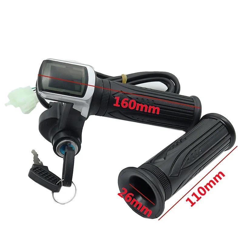 THE WELL KEPT Universal Electric Throttle Grip 24V 36V 48V 1Pair Electric Scooter   Handle with Key Lock Display  Divides LCD Grip  cycling accessory  bicycle handlebar  cheapest  bikeaccesories   shop  parts  outdoor  bicycle shop   accessory downhill bi